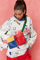 karavan fall winter 26' collection trivia waist bag yellow red blue leather