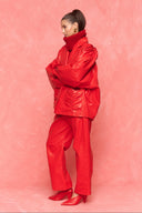 karavan fall winter 26' collection megara jacket faux leather red
