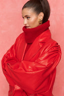 karavan fall winter 26' collection megara jacket faux leather red