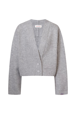 karavan clothing fashion fall winter 25 homecoming krvn collection maeve knitted cardigan grey