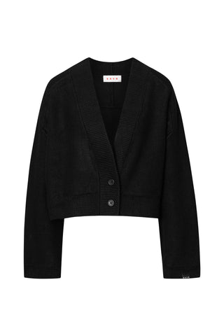 karavan clothing fashion fall winter 25 homecoming krvn collection maeve knitted cardigan black