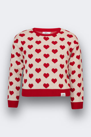 karavan clothing fashion fall winter 25 homecoming rookies collection mafalda pullover ivory red hearts