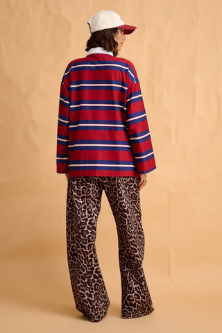 karavan clothing fashion fall winter 25 homecoming collection maji longsleeve blue bordeaux ivory stripes