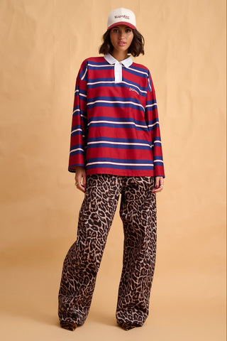 karavan clothing fashion fall winter 25 homecoming collection maji longsleeve blue bordeaux ivory stripes