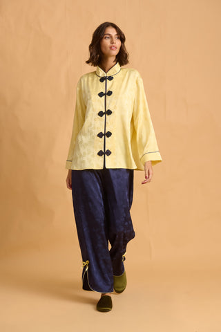 karavan clothing fashion fall winter 25 homecoming homeware collection mandarin shirt yellow
