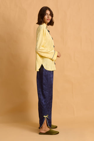 karavan clothing fashion fall winter 25 homecoming homeware collection mandarin pants dark blue