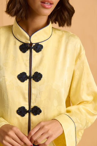 karavan clothing fashion fall winter 25 homecoming homeware collection mandarin shirt yellow