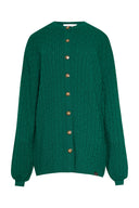 karavan fall winter 26' collection manuela knitted cardigan green