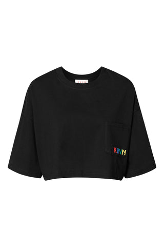 karavan clothing fashion fall winter 25 homecoming krvn collection mara crop top black