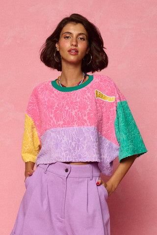 karavan clothing fashion spring summer 26 nai weekendwear collection jessica crop top pink lilac yellow