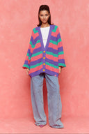 karavan fall winter 26' collection janice knitted cardigan pastel lines
