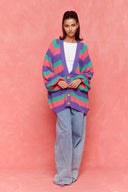 karavan fall winter 26' collection janice knitted cardigan pastel lines