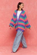 karavan fall winter 26' collection janice knitted cardigan pastel lines