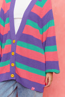 karavan fall winter 26' collection janice knitted cardigan pastel lines
