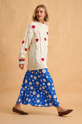 karavan clothing fashion fall winter 25 homecoming krvn collection marlee pullover ivory red hearts