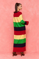 karavan fall winter 26' collection marlene knitted dress multicolor lines