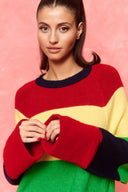 karavan fall winter 26' collection marlene knitted dress multicolor lines