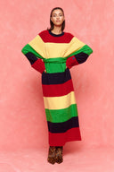 karavan fall winter 26' collection marlene knitted dress multicolor lines
