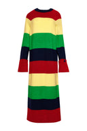 karavan fall winter 26' collection marlene knitted dress multicolor lines