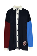 karavan fall winter 26' collection maura knitted cardigan blue bordeaux