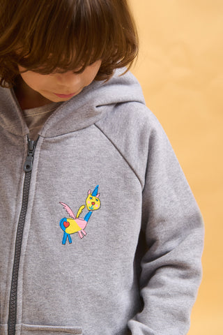 karavan clothing fashion fall winter 25 homecoming rookies collection christopher zip hoodie grey