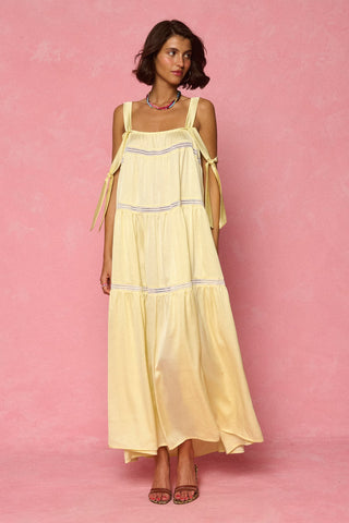 karavan clothing fashion spring summer 26 nai weekendwear collection rosewater dress yellow
