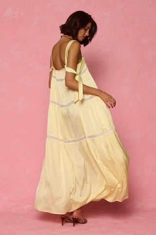 karavan clothing fashion spring summer 26 nai weekendwear collection rosewater dress yellow