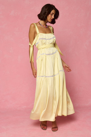 karavan clothing fashion spring summer 26 nai weekendwear collection rosewater dress yellow