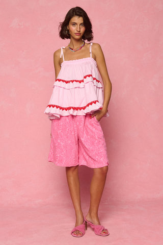 karavan clothing fashion spring summer 26 nai weekendwear collection meg bermuda shorts pink