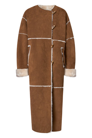 karavan clothing fashion fall winter 25 homecoming collection megan coat brown