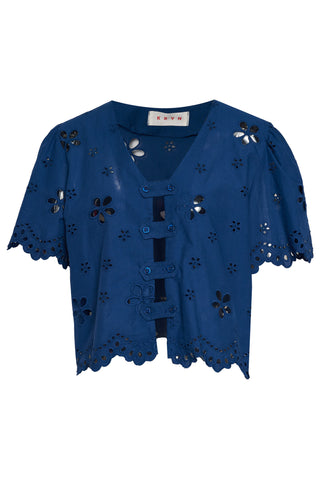 karavan clothing fashion spring summer 26 nai collection merve top navy blue