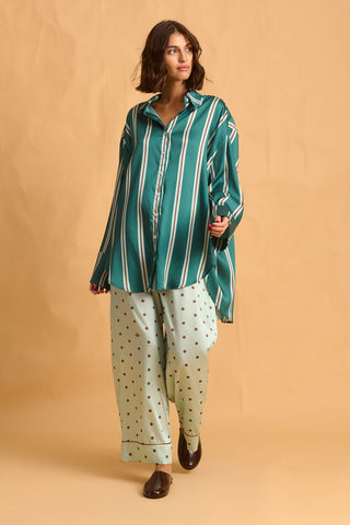 karavan clothing fashion fall winter 25 homecoming homeware collection brown stripes shirt