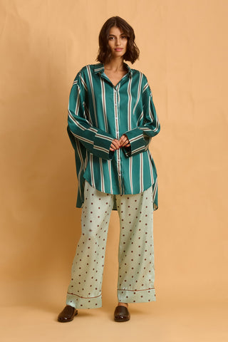 karavan clothing fashion fall winter 25 homecoming homeware collection mint pants brown dots