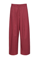 karavan fall winter 26' collection mira trousers checked fuchsia
