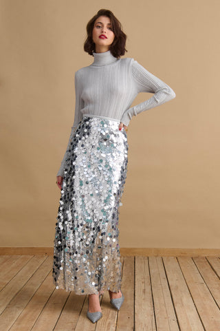 karavan clothing fashion KRVN well i did fall winter 24 25 christmas edition bonnie skirt silver