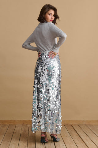 karavan clothing fashion KRVN well i did fall winter 24 25 christmas edition bonnie skirt silver