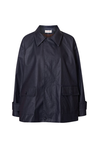 karavan clothing fashion fall winter 25 krvn homecoming collection mona coat navy blue