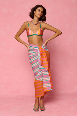 karavan clothing fashion spring summer 26 nai weekendwear collection persa pareo pink orange lines