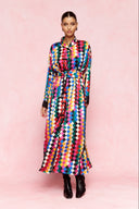 karavan fall winter 26' collection mulan dress multicolor square