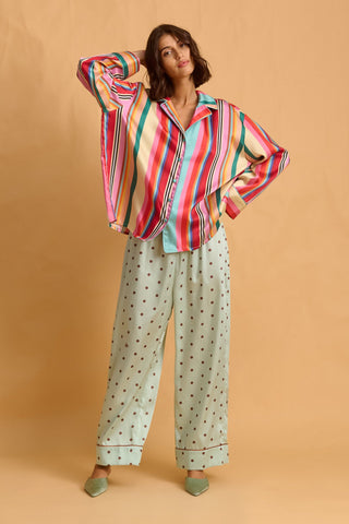 karavan clothing fashion fall winter 25 homecoming homeware collection multicolor stripes shirt