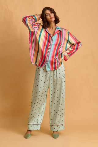 karavan clothing fashion fall winter 25 homecoming homeware collection mint pants brown dots