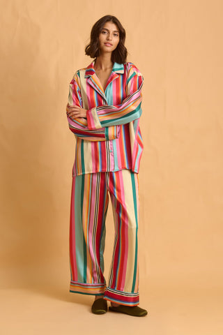 karavan clothing fashion fall winter 25 homecoming homeware collection multicolor stripes shirt