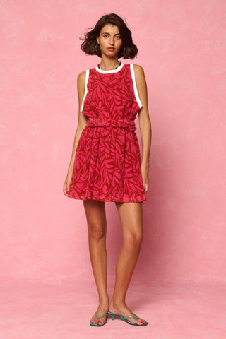 karavan clothing fashion spring summer 26 nai weekendwear collection myrsine mini dress pink bordeaux
