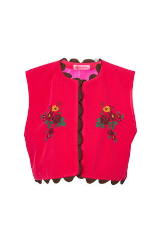 karavan clothing fashion fall winter 25 homecoming collection myrto vest pink