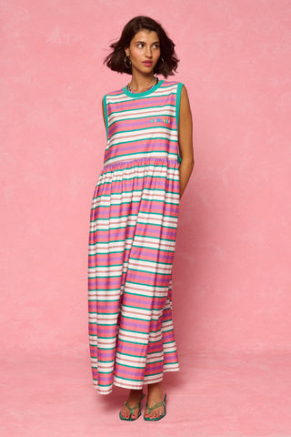 karavan clothing fashion spring summer 26 nai weekendwear collection nadia dress mint purple lines