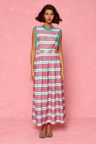 karavan clothing fashion spring summer 26 nai weekendwear collection nadia dress mint purple lines