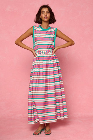 karavan clothing fashion spring summer 26 nai weekendwear collection nadia dress mint purple lines