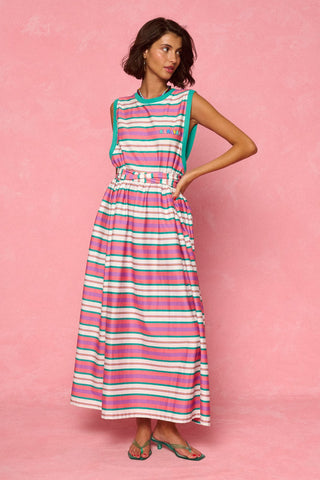 karavan clothing fashion spring summer 26 nai weekendwear collection nadia dress mint purple lines