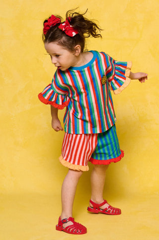 karavan clothing fashion spring summer 26 rookies collection nala shorts pink blue stripes