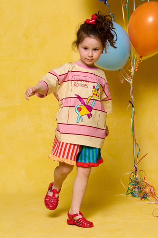 karavan clothing fashion spring summer 26 rookies collection pinky tee candy stripes